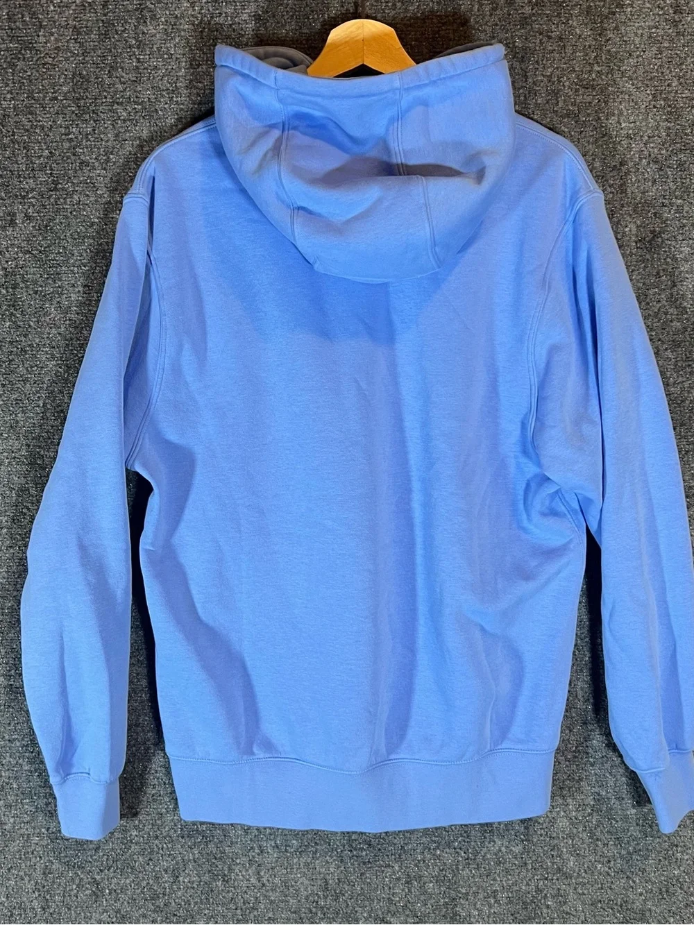 Nike Light Blue Liberty Flames Hoodie with Red Accents
